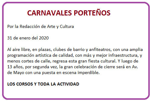 CARNAVALES